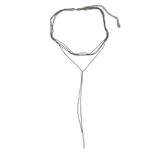 3/$30 8 OTHER REASONS NECKLACE NINE LIVES LARIAT NECKLACE CHOKER SILVER TONE - Picture 7 of 12